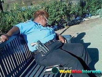 security guard sleeping