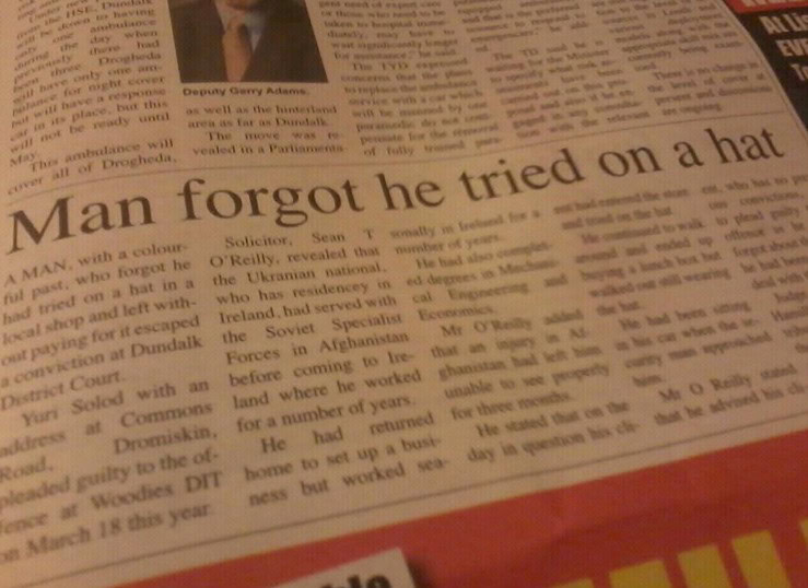slow news day newspaper