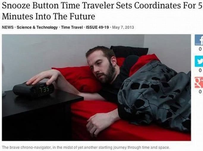 snooze button time traveler