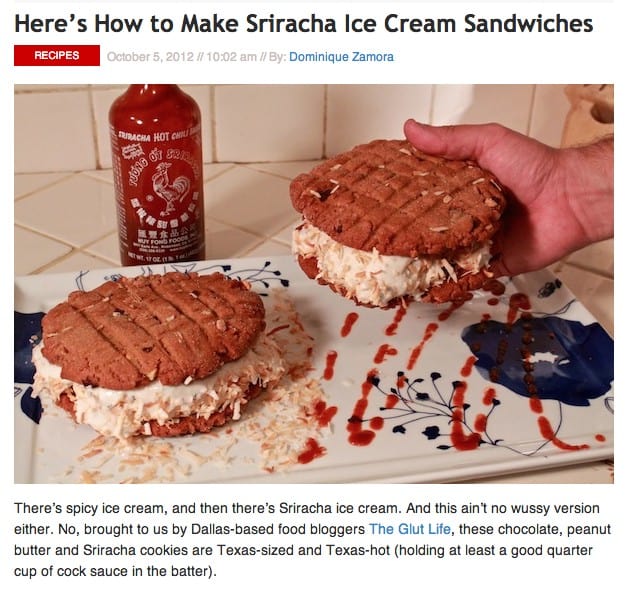 sriracha ice cream sandwiches