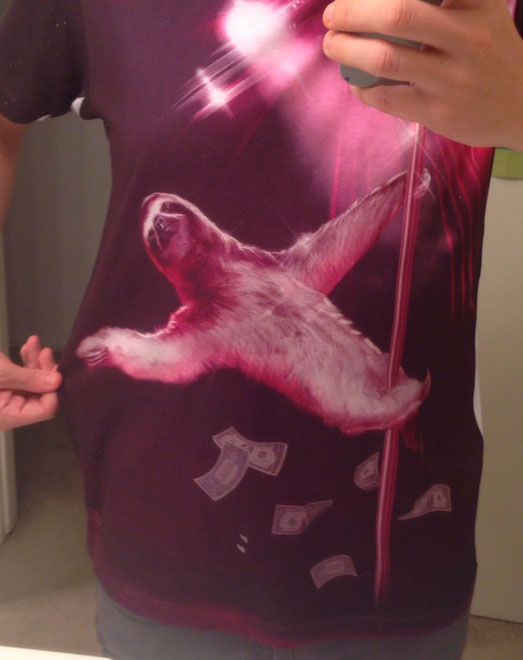 stripper-sloth-shirt