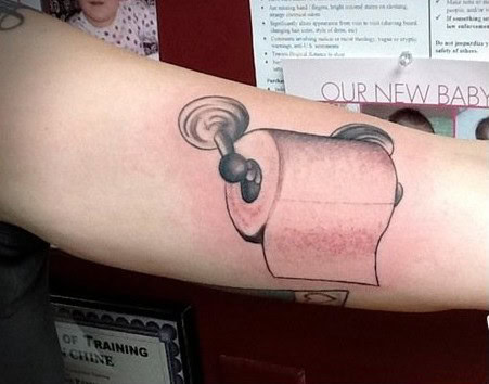 toilet paper tattoo