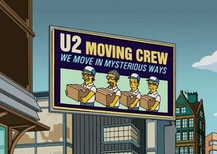 u2 simpsons signs