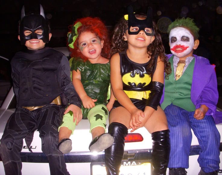 kids dressed as batman work harder
