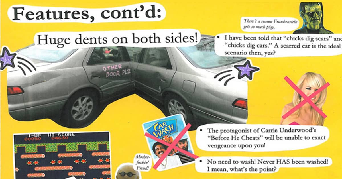 13 Hilarious Used Car Ads That Are Refreshingly Honest