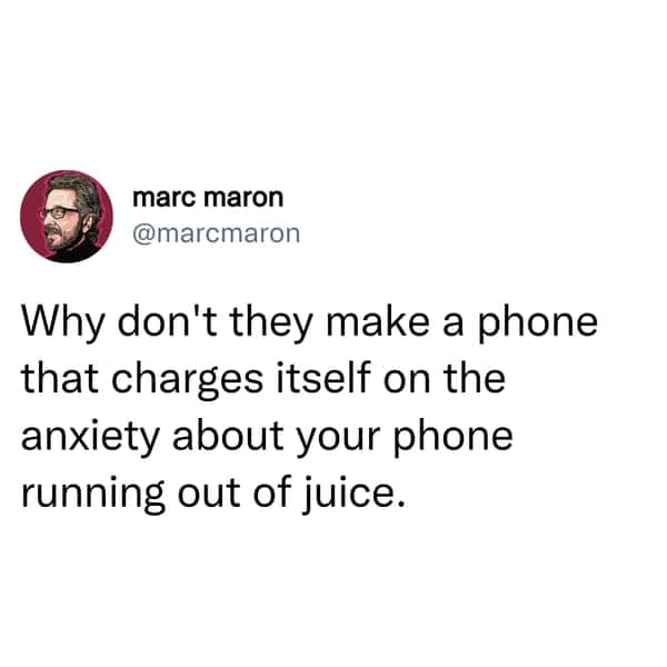 phone that charges on anxiety meme