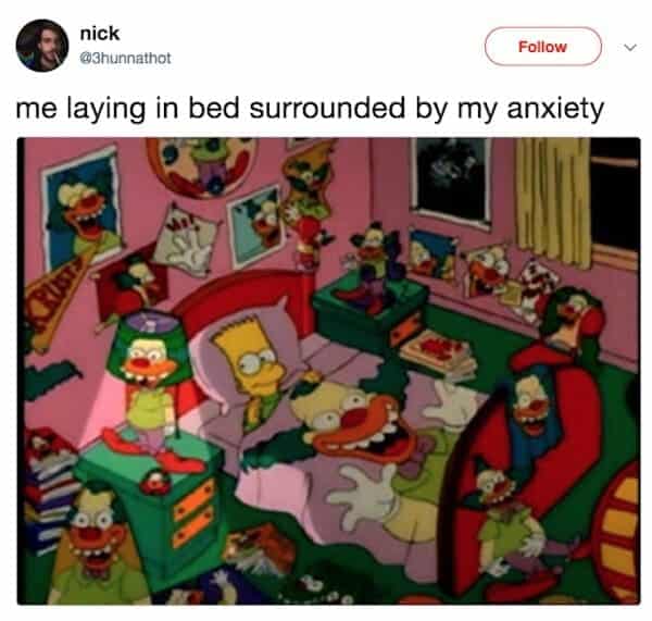 simpsons anxiety meme