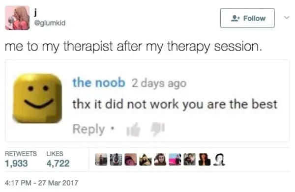 therapy session anxiety meme, therapy session anxiety tweet