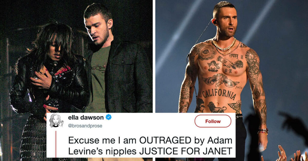 Adam Levine Going Shirtless At The Super Bowl Has Twitter Outraged