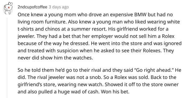 Jewelry store cheap customers, chad story, story on reddit about diamond ring shopping goes viral, petty revenge, Reddit