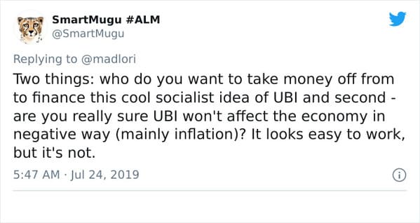 People should not have to work, UBI, universal basic income, countries with universal basic income, socialism, communism, capitalism, twitter thread, arguments for and against socialist policies, Lori Summers, viral