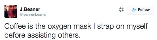 coffee oxygen mask tweet meme