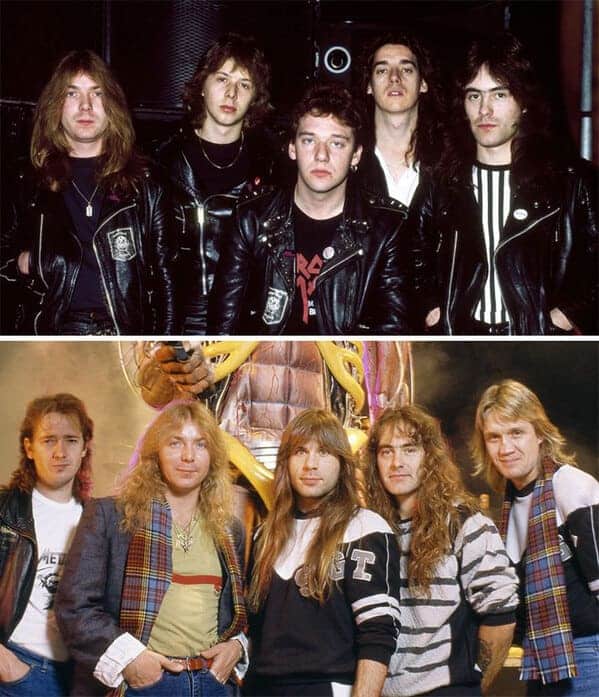 Iron maiden young and old, Photos of bands before they were famous, weird old photos, famous musicians when they were young, old pictures of band, wow, nostalgia, music, rock