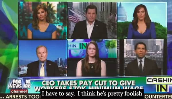 Dan Price CEO of Gravity Payments pay cut, Fox News mocks CEO for taking pay cut to pay his employees more, viral twitter thread about socialism, treating staff like people, the only good boss in the United States, pay cut CEO has last laugh, capitalism, socialist