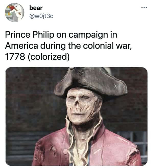 Prince philip death funny tweets, funny jokes about prince Philip dying, mean jokes, death, dying, dead, the royal family, Buckingham palace, RIP prince Philip
