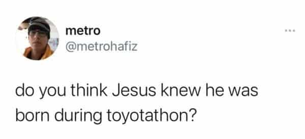 christmas-meme-jesus-toyotathon-tweet - WorldWideInterweb