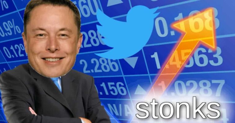 elon musk selling shares in twitter at 54.50 - stonks