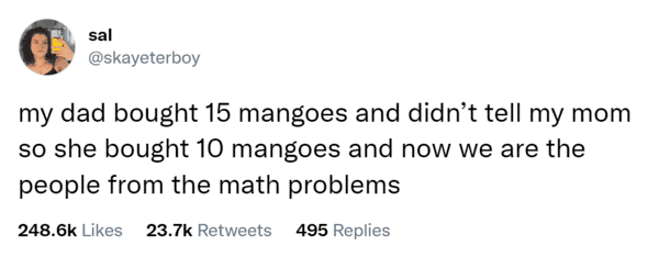math meme - mangoes