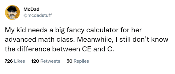 math meme - fancy calculator