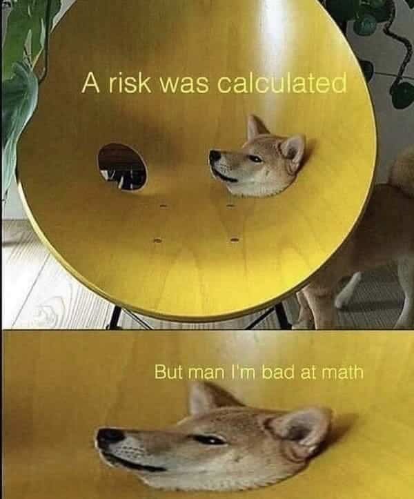 math meme - risk calculated