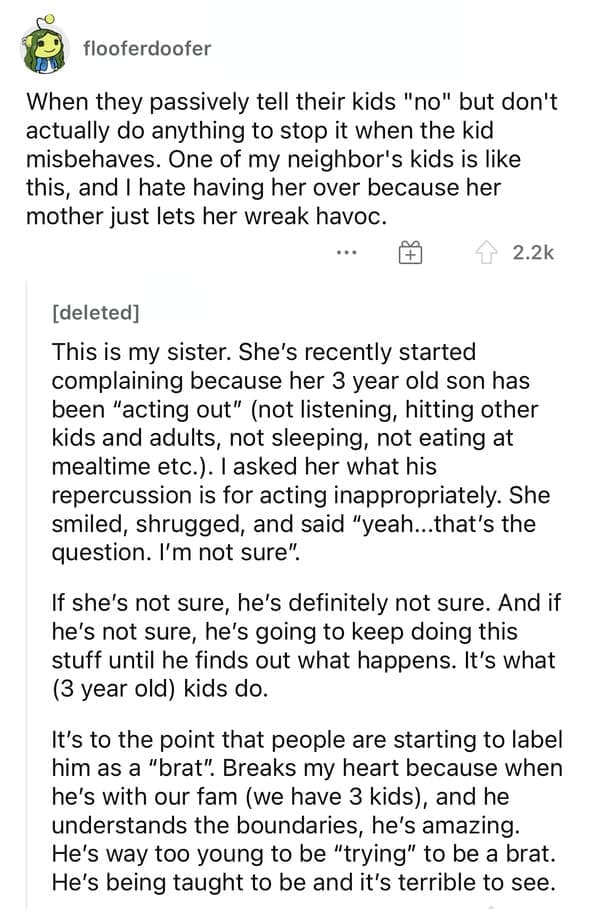 signs of bad parenting reddit