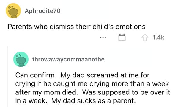signs of bad parenting reddit